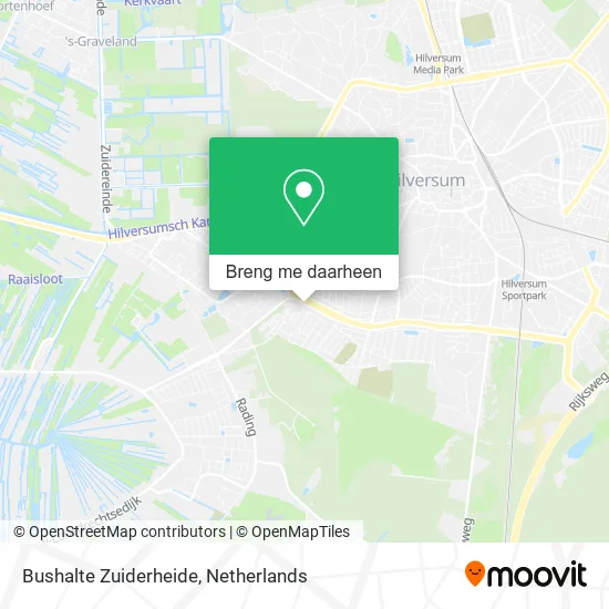 Bushalte Zuiderheide kaart