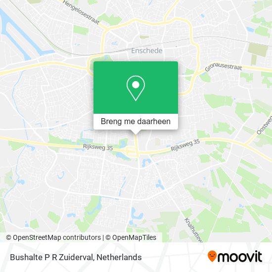 Bushalte P R Zuiderval kaart