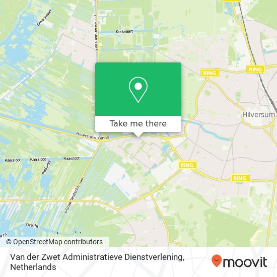 Van der Zwet Administratieve Dienstverlening kaart