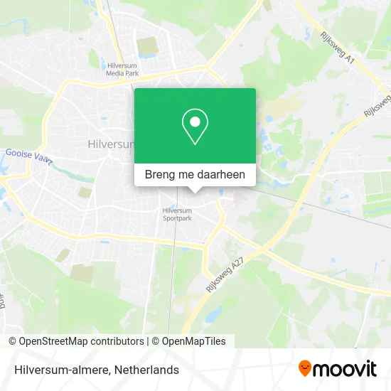 Hilversum-almere kaart