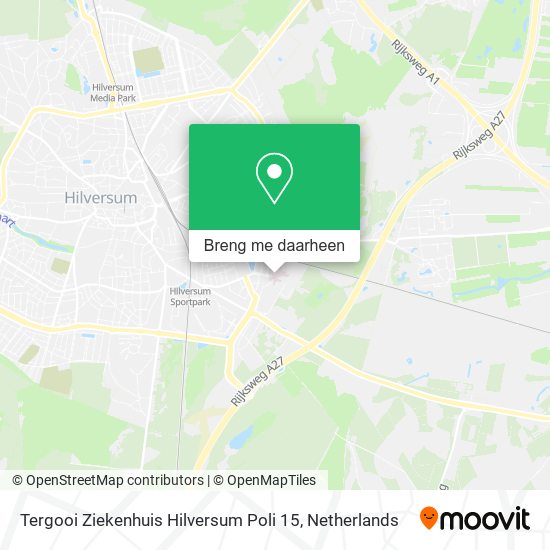 Tergooi Ziekenhuis Hilversum Poli 15 kaart