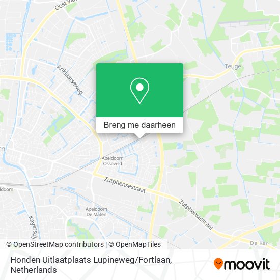 Honden Uitlaatplaats Lupineweg / Fortlaan kaart