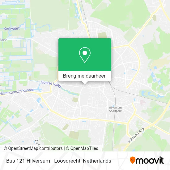 Bus 121 Hilversum - Loosdrecht kaart