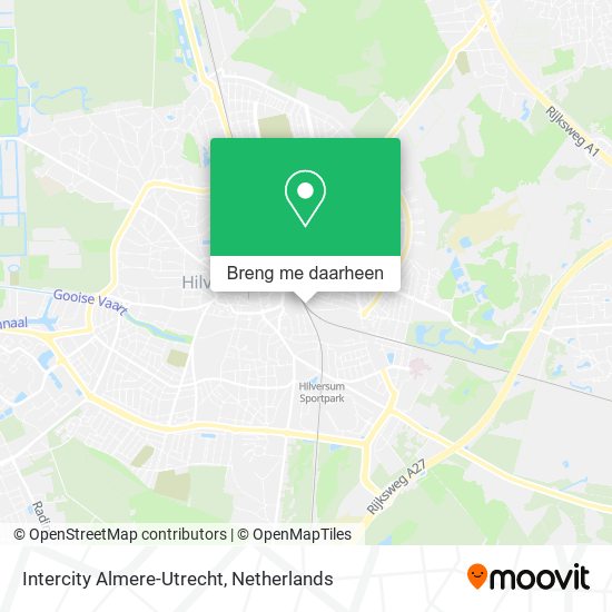 Intercity Almere-Utrecht kaart