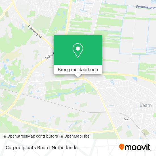 Carpoolplaats Baarn kaart