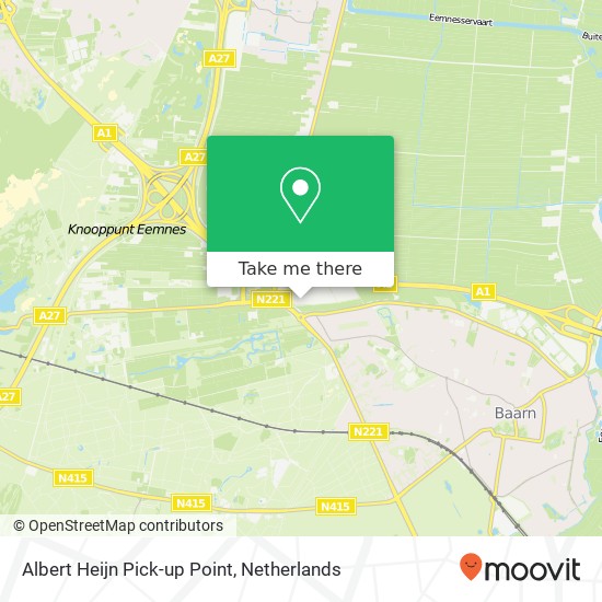 Albert Heijn Pick-up Point kaart