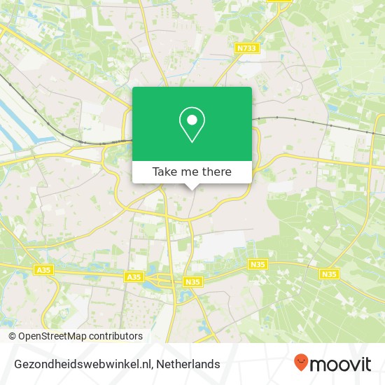 Gezondheidswebwinkel.nl kaart