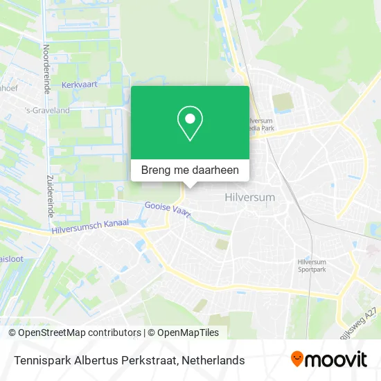 Tennispark Albertus Perkstraat kaart