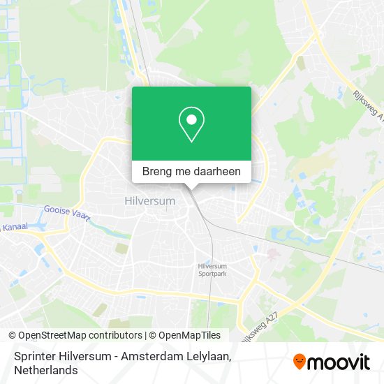 Sprinter Hilversum - Amsterdam Lelylaan kaart