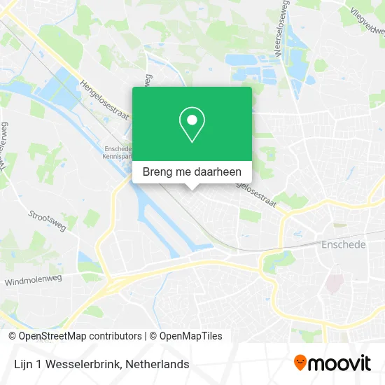 Lijn 1 Wesselerbrink kaart