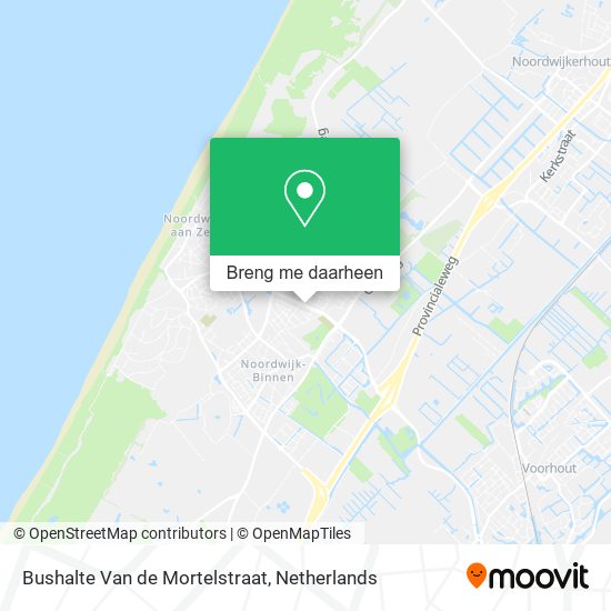 Bushalte Van de Mortelstraat kaart