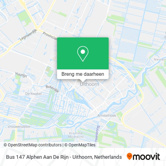 Bus 147 Alphen Aan De Rijn - Uithoorn kaart