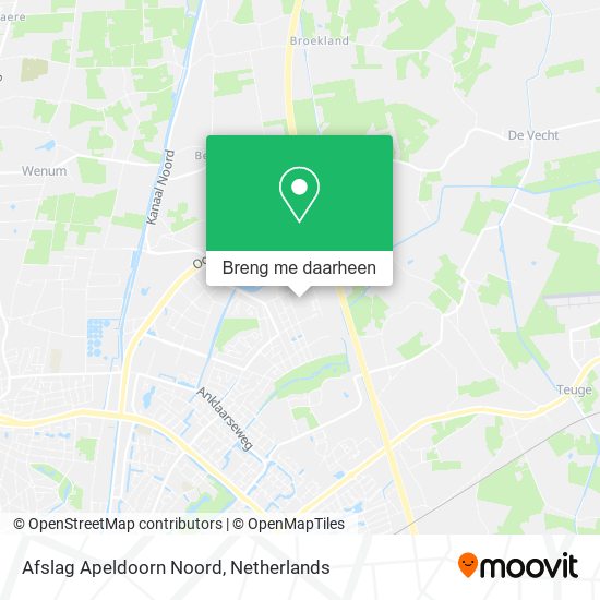 Afslag Apeldoorn Noord kaart