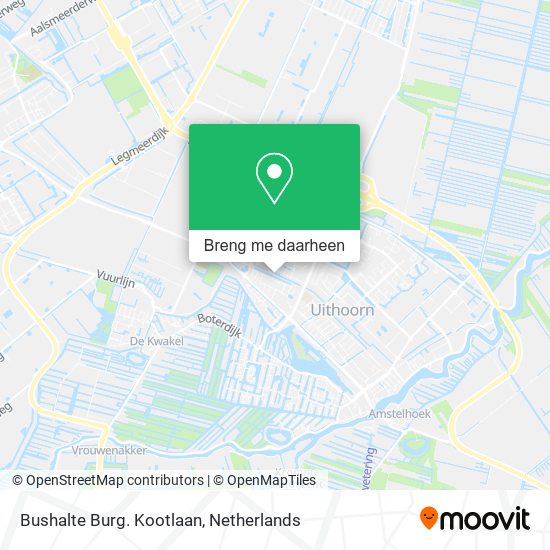 Bushalte Burg.  Kootlaan kaart