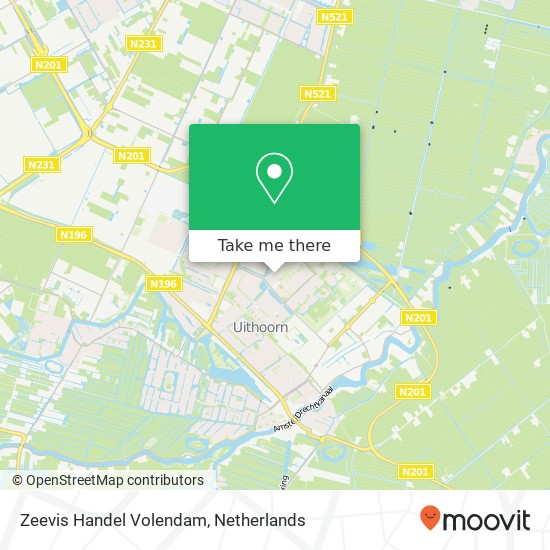 Zeevis Handel Volendam kaart