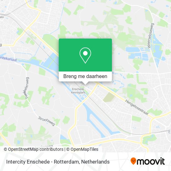 Intercity Enschede - Rotterdam kaart