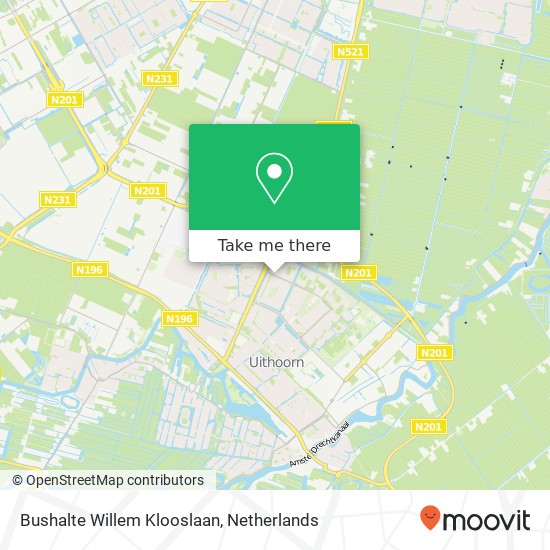 Bushalte Willem Klooslaan kaart
