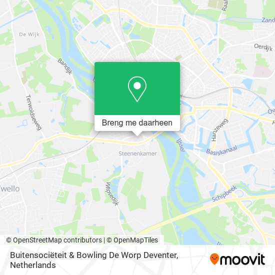 Buitensociëteit & Bowling De Worp Deventer kaart