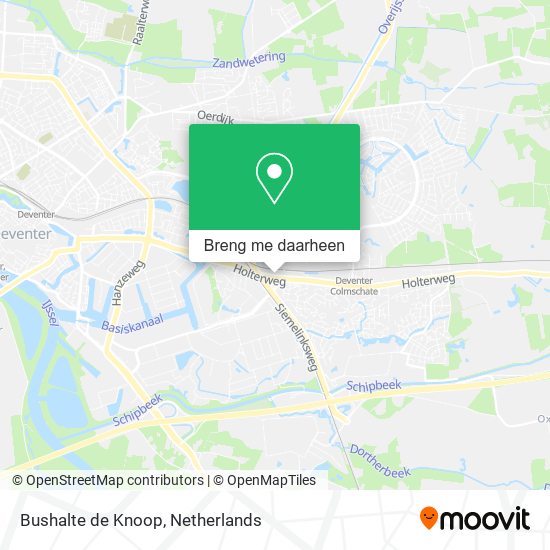 Bushalte de Knoop kaart