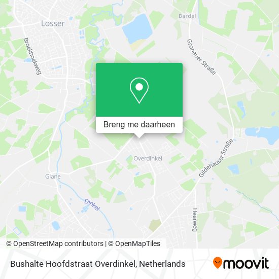 Bushalte Hoofdstraat Overdinkel kaart