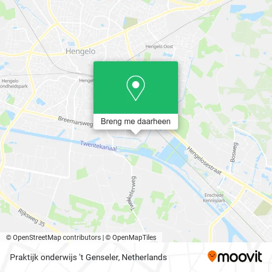 Praktijk onderwijs 't Genseler kaart