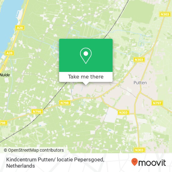 Kindcentrum Putten/ locatie Pepersgoed kaart
