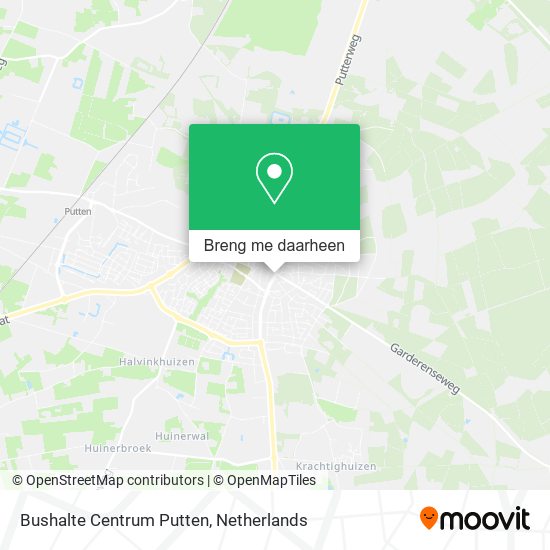 Bushalte Centrum Putten kaart