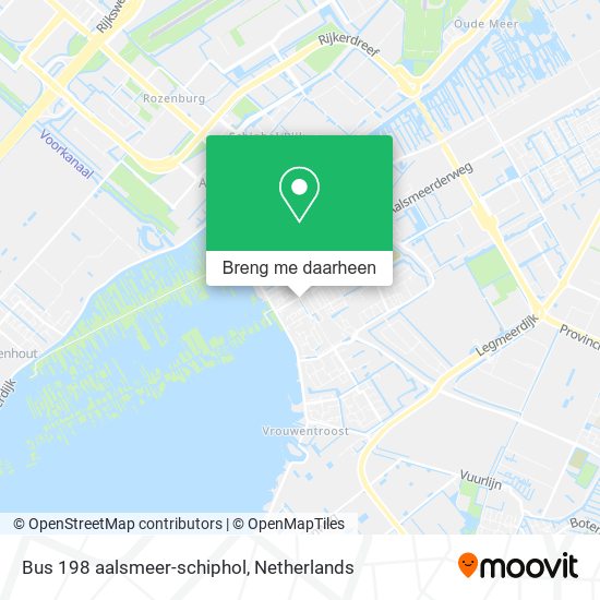 Bus 198 aalsmeer-schiphol kaart