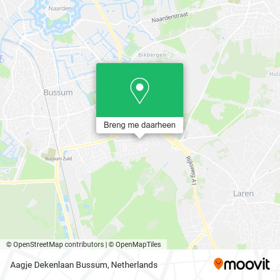 Aagje Dekenlaan Bussum kaart