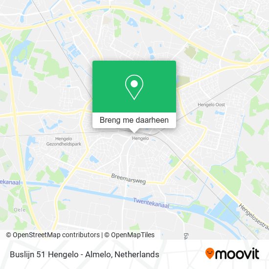 Buslijn 51 Hengelo - Almelo kaart