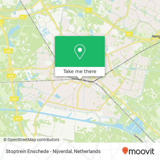 Stoptrein Enschede - Nijverdal kaart