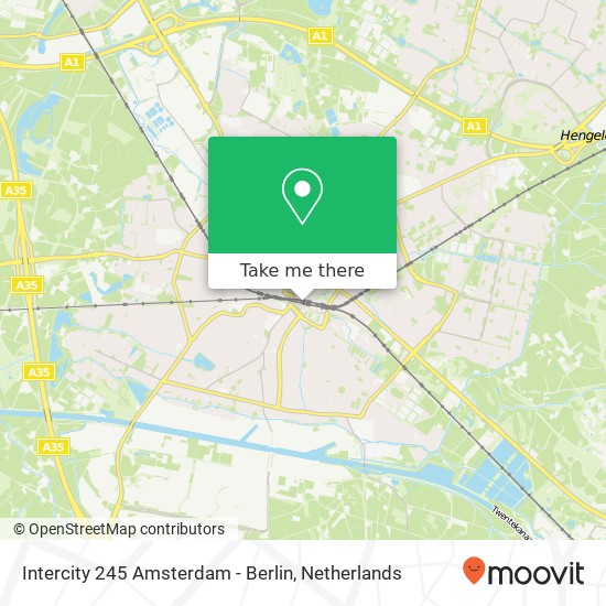 Intercity 245 Amsterdam - Berlin kaart