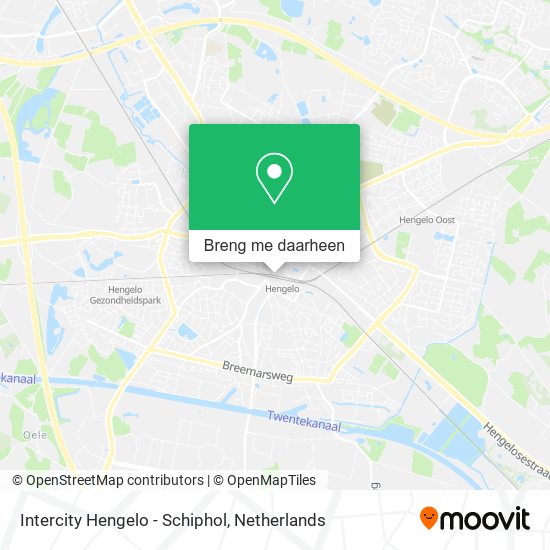 Intercity Hengelo - Schiphol kaart