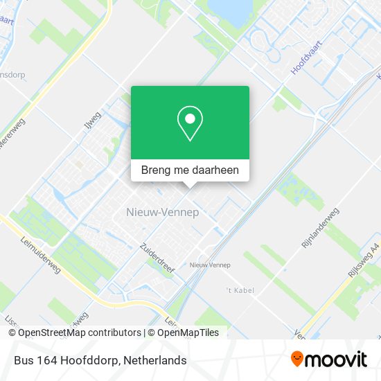 Bus 164 Hoofddorp kaart