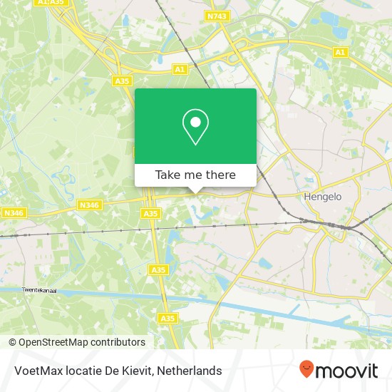 VoetMax locatie De Kievit kaart