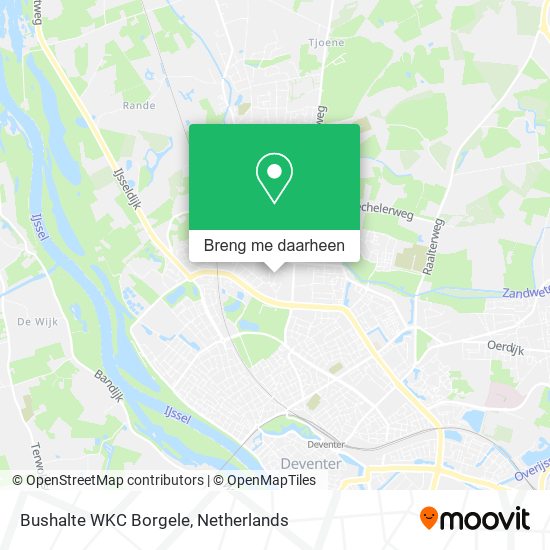 Bushalte WKC Borgele kaart