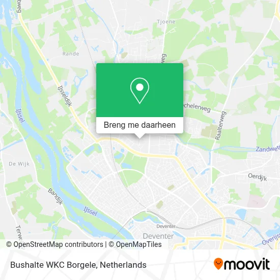 Bushalte WKC Borgele kaart