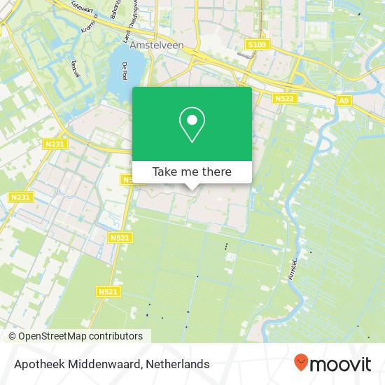 Apotheek Middenwaard kaart