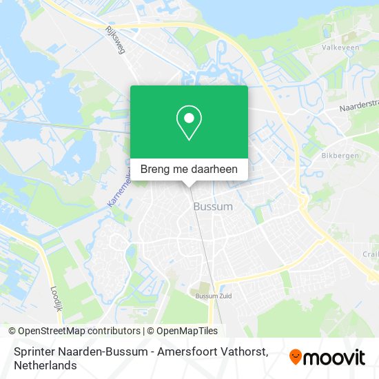 Sprinter Naarden-Bussum - Amersfoort Vathorst kaart