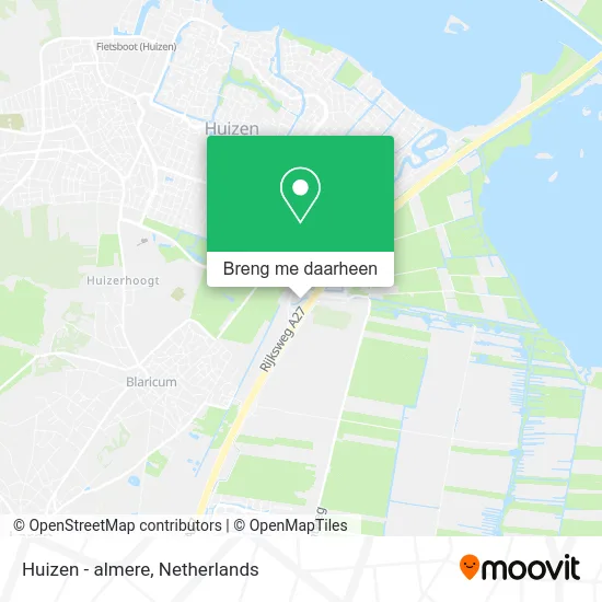 Huizen - almere kaart