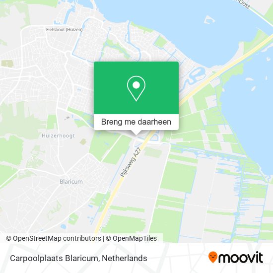 Carpoolplaats Blaricum kaart
