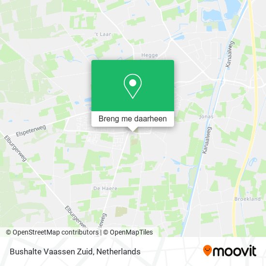 Bushalte Vaassen Zuid kaart