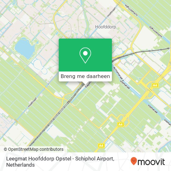 Leegmat Hoofddorp Opstel - Schiphol Airport kaart