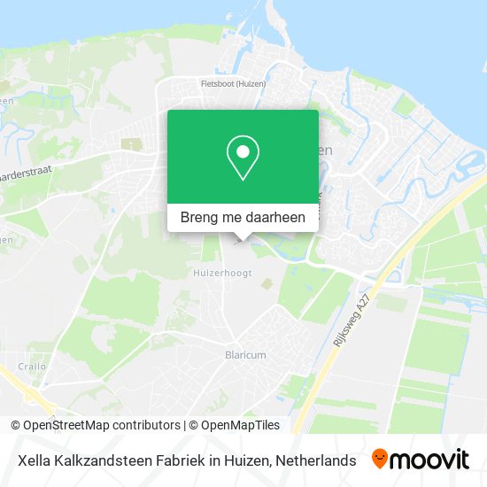 Xella Kalkzandsteen Fabriek in Huizen kaart