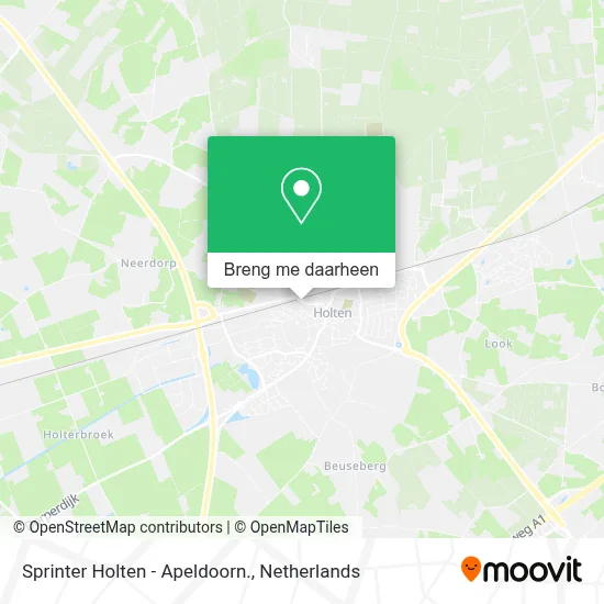 Sprinter Holten - Apeldoorn. kaart