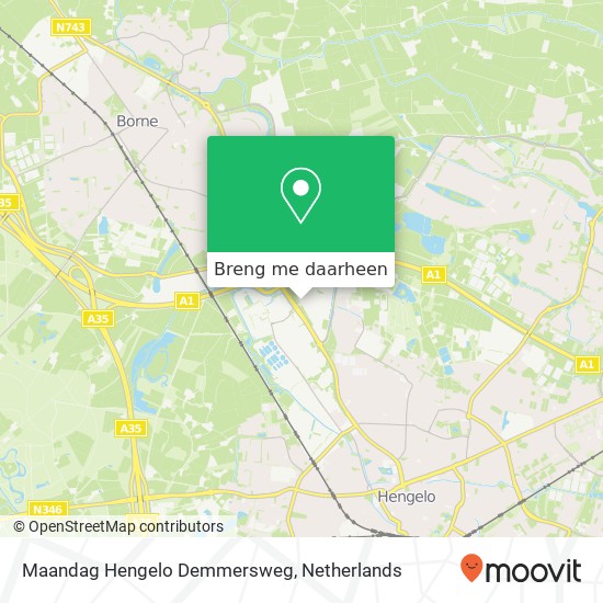 Maandag Hengelo Demmersweg kaart