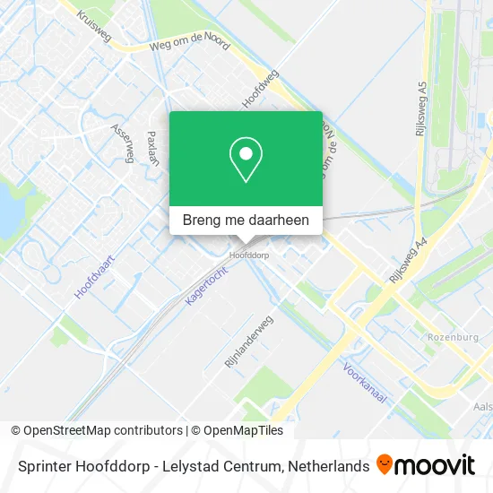 Sprinter Hoofddorp - Lelystad Centrum kaart