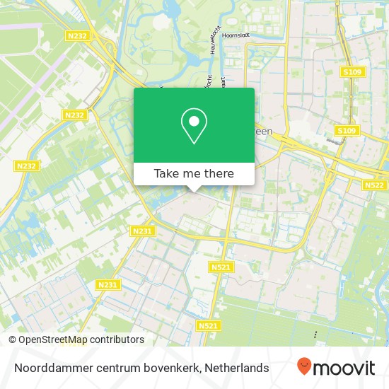 Noorddammer centrum bovenkerk kaart