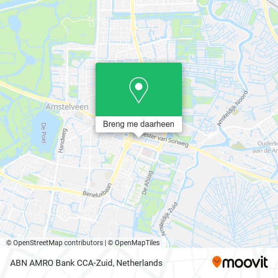 ABN AMRO Bank CCA-Zuid kaart