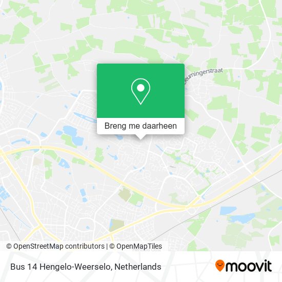 Bus 14 Hengelo-Weerselo kaart